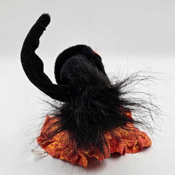 Annalee 2009 Moonlight Witch Cat On Pillow Halloween Black Orange Kitten Doll - Picture 8 of 14